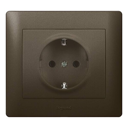 771262 LEGRAND Schukosteckdose Galea dark bronze Produktbild Additional View 1 L