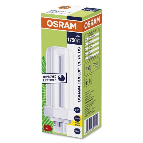 342306 Osram Dulux T/E 26W/830 Kompakt- Leuchtstofflampe Warmton 2G10 EEI:A Produktbild Additional View 3 L