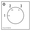 CH10-A250-600E Kraus&Naimer Stufen- schalt. 1-2-3 Fronteinbau 20A o.0-stell. Produktbild Additional View 1 S