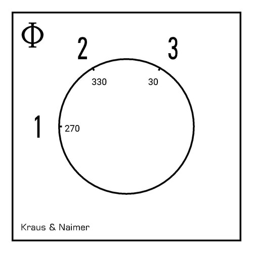 CH10-A250-600E Kraus&Naimer Stufen- schalt. 1-2-3 Fronteinbau 20A o.0-stell. Produktbild Additional View 1 L