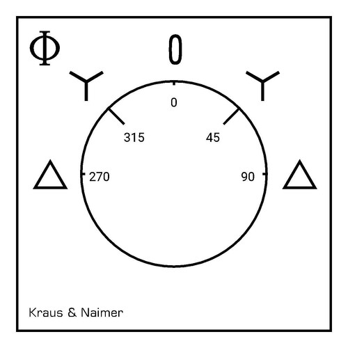 CA20 WAA413*01 E Kraus&Naimer Stern- Dreieck-Wende-Schalter 7,5KW 4-Loch Produktbild Additional View 1 L