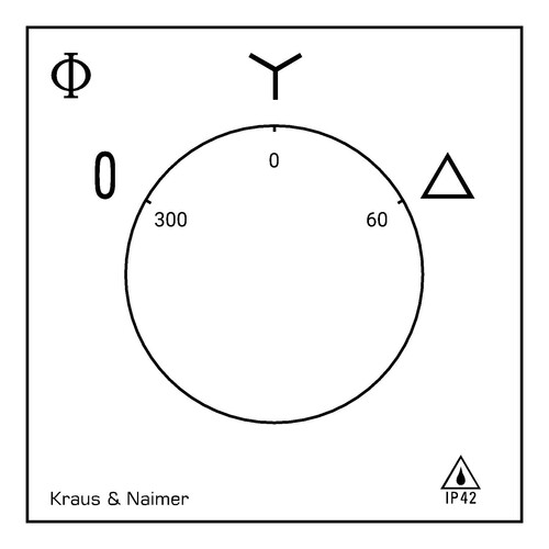 C26 A410 PNL4 Kraus & Naimer Stern Dreieckschalter 11KW AP Produktbild Additional View 1 L