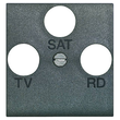 L4207 Bticino Zentralplatte f. Antennen Steckdose FM TV SAT Produktbild Additional View 1 S