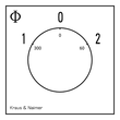 CA10 A213-600E Kraus & Naimer Umschalter 4-pol. 20A 1-0-2 Fronteinbau Produktbild Additional View 1 S