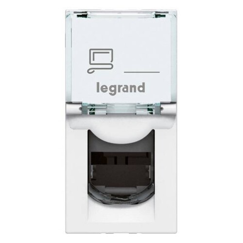 076573 Legrand Mosaic Cat6A geschirmt 1-fach 1 Modul, werkzeuglos, ws Produktbild Additional View 2 L