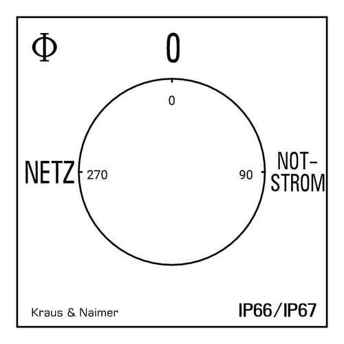 KG64BK950KL70+F437 Kraus & Naimer Umschalter 4pol.63A Not Strom AP Produktbild Additional View 1 L