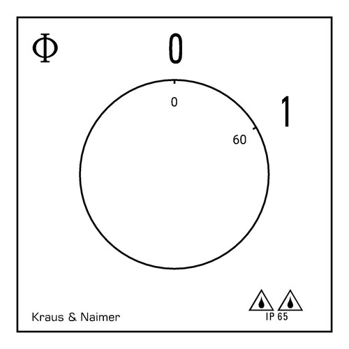 CA20 A200 PFL4 Kraus & Naimer Ausschalter 1-pol. 25A 7,5kW IP65 Produktbild Additional View 1 L