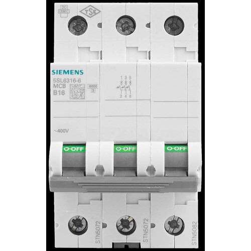 5SL6316-6 Siemens LS-SCHALTER 6KA 3POL B16 Produktbild Additional View 6 L