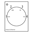 CG4A231VE21 KRAUS&NAIMER 1pol. 10V Stufenschalter ohne O-Stellung 4-Stufen Produktbild Additional View 1 S