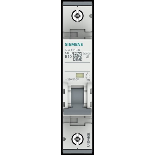 5SY4110-6 SIEMENS Leitungsschutzschalter 230/400V 10KA 1pol. B 10A T=70mm Produktbild Additional View 6 L