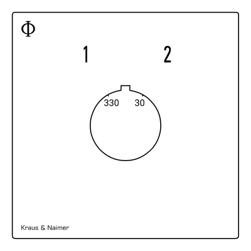 CA10 A221*A-V750 UE1 Kraus und Naimer 2p, Schlüsselumschalter VE Produktbild Additional View 1 L