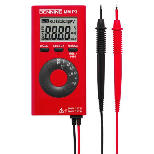 044084 Benning MM P3 Digital Multimeter 600/600V 40MOhm 100µF Produktbild Additional View 2 L