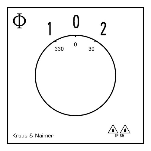 CA10 A228 PFL1 Kraus&Naimer 3-pol. Wendeumschalter mit Rückzug Produktbild Additional View 1 L