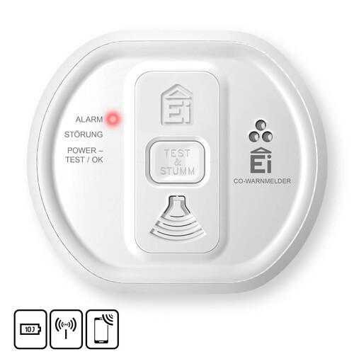 Ei208iW Ei Electronics i-serie Kohlen- monoxidwarnmelder mit Audiolink o.Displ. Produktbild Additional View 1 L