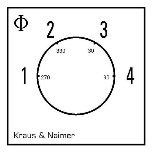 CG4.A231*A-V750.FS2  Kraus & Naimer 4 Stufen Schalter ohne 0 Schlüssel Produktbild Additional View 1 L