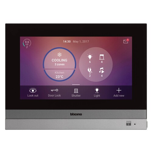 3488 Bticino Touchscreen 7" schwarz Produktbild Additional View 2 L