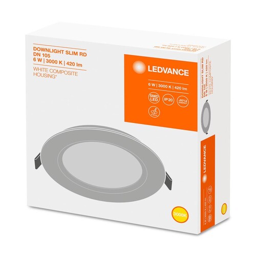 4058075078970 Ledvance DL SLIM DN105 6W/3000K WT IP20 Produktbild Additional View 6 L