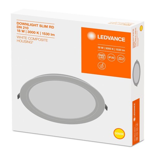 4058075079090 Ledvance DL SLIM DN210 18W/3000K WT IP20 Produktbild Additional View 7 L