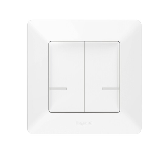 752187 Legrand Valena Life Netatmo Wandsender 2-fach ultraweiss Produktbild Additional View 1 L