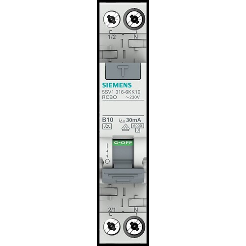 5SV1316-6KK10 Siemens FI/LS kompakt 1P+N 6kA Typ A 30mA B10. Produktbild Additional View 6 L