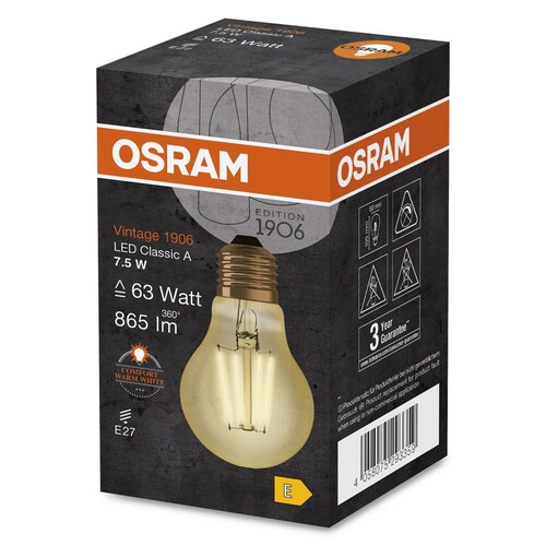 4058075293359 Osram 1906LEDCLA68 8W/825 230VFILGDE27FS1OSRAM Produktbild Additional View 5 L