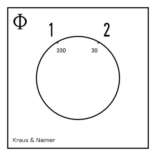 CA10.A223.E Kraus&Naimer Umschalter ohne Nullstellung 4polig 20A 5,5kw 4lochbesft Produktbild Additional View 1 L