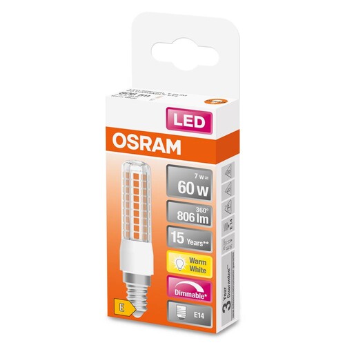 4058075607316 Osram LEDTSLIM60D CL 7W/827 230V E14 FS1 Produktbild Additional View 3 L