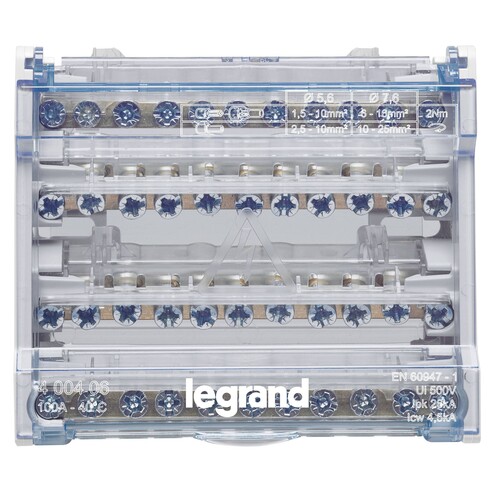 400406 Legrand KLEMMENBLOCK 4P/100A 11KL 6M Produktbild Additional View 1 L