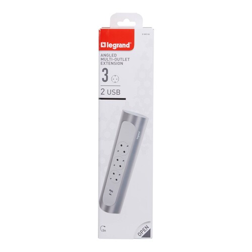 694504 Legrand Ecksteckdosenleiste 3x Steckdose, USB A+C, ohne Kabel Farbe: U Produktbild Additional View 1 L