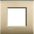 LNC4802OF Bticino Abdeckrahmen LIVINGLIGHT AIR, 2 modulig, Farbe: Gold Produktbild Additional View 1 S