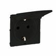 756842 Legrand Valena Life Abdeckung für Steckdose Klappdeckel Farbe: Schwarz Produktbild 1 S