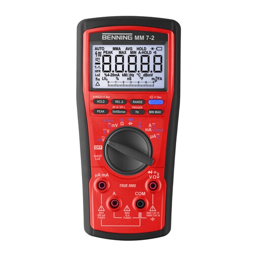 B044690 BENNING Digital Multimeter MM 7-2  1000/1000V, 10/10A, 60MOhm, 10mF Produktbild Default L