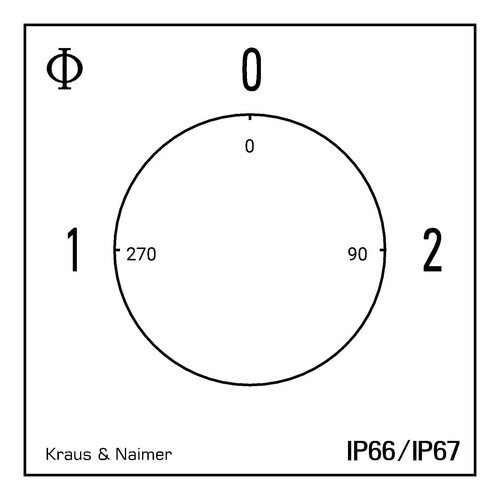 KG32B.T903.KL10 K&N 1-0-2 Umschalter,3-p AP,IP66 32 A,11 kW,6 mm² Produktbild Additional View 1 L