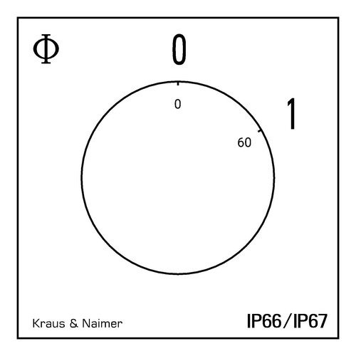 70005127 Kraus & Naimer CA20.A202.KS10 Ausschalter,3polig,60°,AP-Geh.IP66/67 Produktbild Additional View 1 L