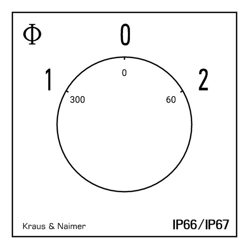 70006855 Kraus & Naimer CA25.A401.KS10 Wendeumschalter,3p,60°,AP-Geh.IP66/67 Produktbild Additional View 1 L