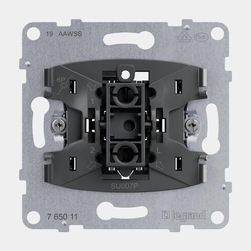 765011 Legrand SEANO Einsatz Taster Wechselkontakt 10A Produktbild Additional View 1 L