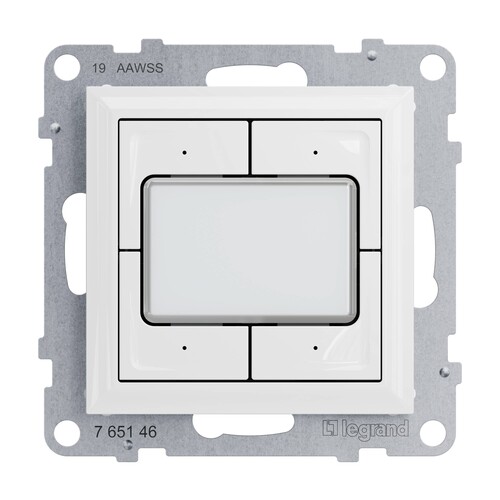 765146 Legrand SEANO 4-fach Elektroniktaster 0 24 V in der Farbau Produktbild Additional View 1 L