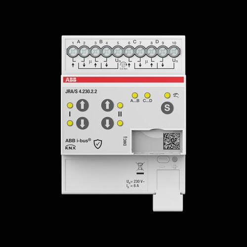 JRA/S 4.230.2.2 ABB KNX Jalousieaktor 4-fach mit manueller Bedienung Produktbild Additional View 2 L