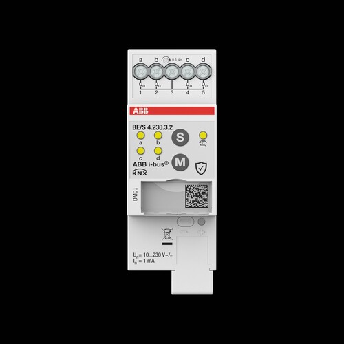 BE/S 4.230.3.2 ABB KNX Binäreingang 4-fach, 10-230 V, manuelle Bedienung Produktbild Additional View 1 L