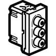 078754 Legrand RCA (Cinch)-Anschlussdose 3-Fach Mosaic Produktbild Additional View 2 S