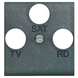 L4207 Bticino Zentralplatte f. Antennen Steckdose FM TV SAT Produktbild Additional View 2 S