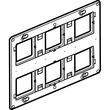 080266 LEGRAND MSC Tragring 2x6, 2x8 o. 2x3x2 Produktbild Additional View 1 S