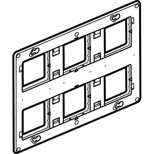 080266 LEGRAND MSC Tragring 2x6, 2x8 o. 2x3x2 Produktbild Additional View 1 L