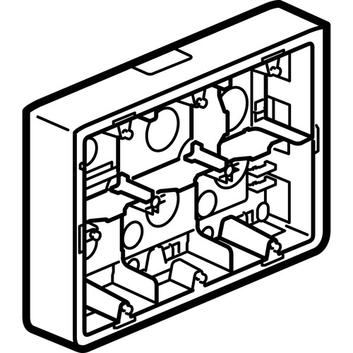 080276 LEGRAND MSC AP-Gehäuse 2x3x2mod ws Produktbild Additional View 1 L