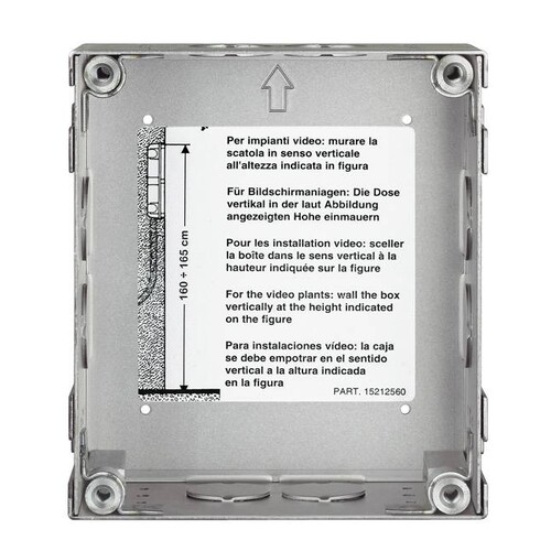 350110 Bticino UP-Kasten Robur 1-Modul Metall Produktbild Additional View 2 L