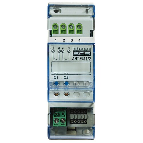 F411U2 Bticino SCS REG AKTOR 2 SCHLIESSER 10A Produktbild Additional View 2 L