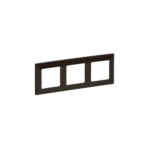 754173 Legrand Valena Life 3 Fach Rahmen Dark Wood Produktbild Additional View 1 L