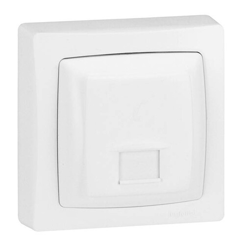 086033 Legrand Datendose 1xRJ45 ISDN für OTEO, Farbe: Weiß Produktbild Additional View 1 L