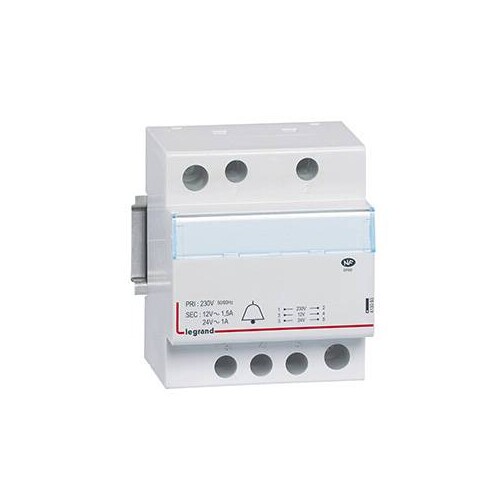 413093 Legrand Klingeltransformator, Prim.230V AC, Sek.24/12V AC, Strom 1/1, Produktbild Additional View 1 L