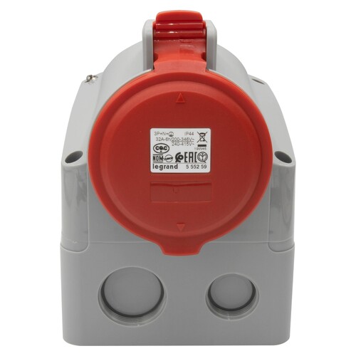 555259 Legrand CEE  Steckdose Aufputz 5P 32A 415V Rt IP44 Produktbild Additional View 4 L